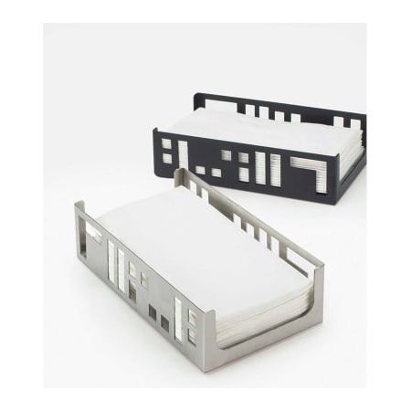 Cal-Mil Cal-Mil Squared 4" x 8" Napkin Holder 9-1/4"W x 5-1/8"D x 2-1/2"H Stainless Steel 1606-55